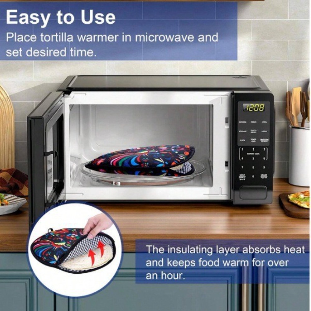 Tortilla Warmer Cloth - 휴대용 30cm 토르티야 워머 파우치 내열성