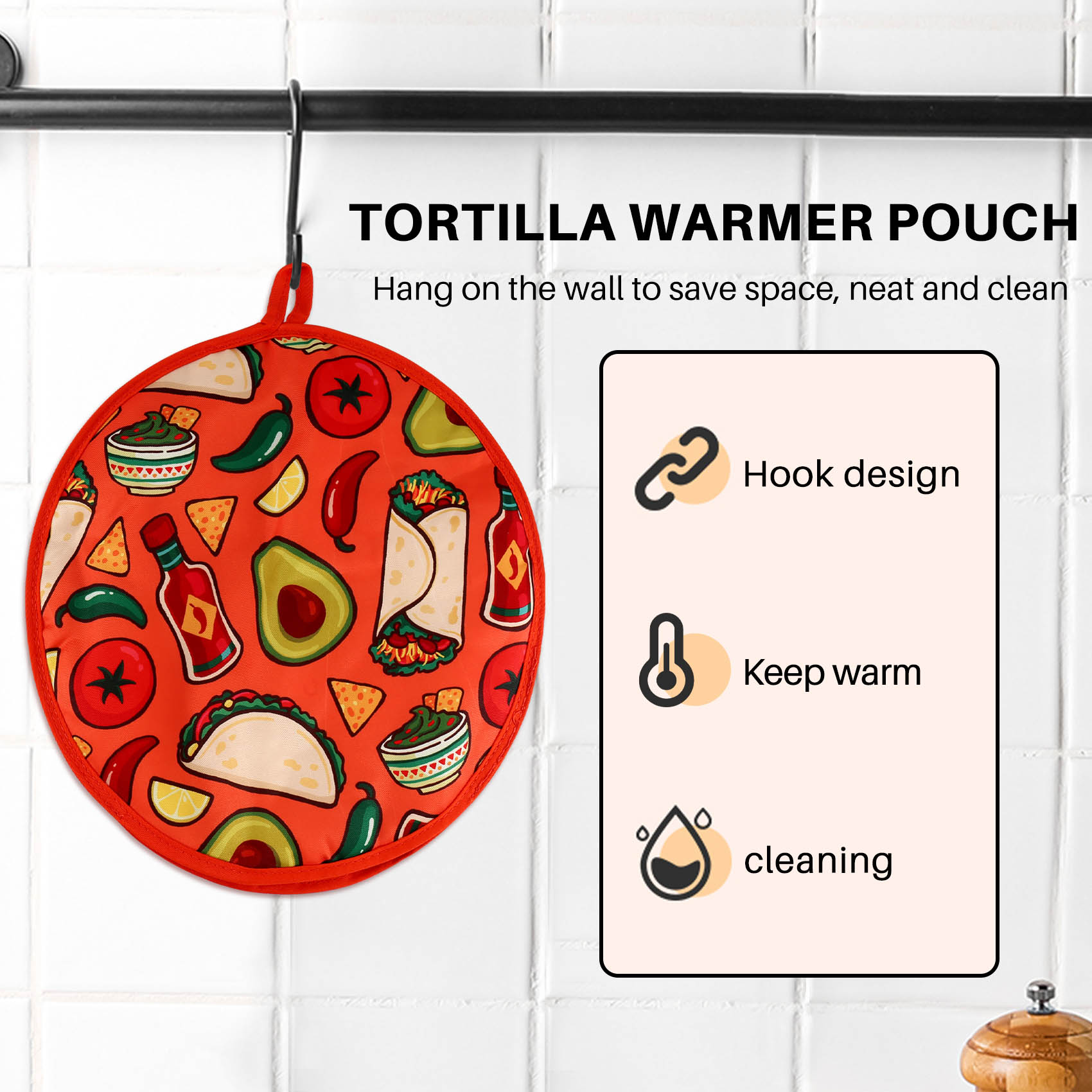 ABRE-12인치 부리토용 천 가방, 휴대용 또띠아 보 - Tortilla Warmer Cloth 리뷰 및 가격