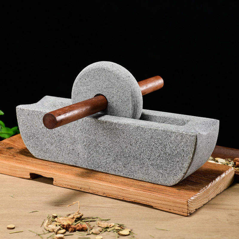 홈 중국 스타일 밀 그라인더 세트 크러셔 롤러 차 트레 - Mortar Pestle Granite 리뷰 및 가격