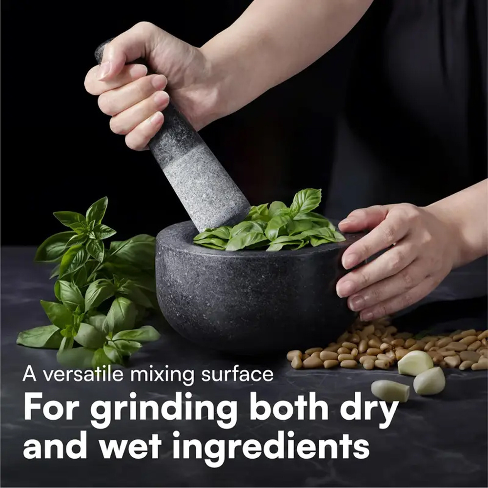 천연석 마늘 프레스, 석재 절구기, 약재 분쇄기, 가정 - Mortar Pestle Granite 리뷰 및 가격