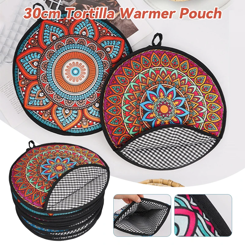휴대용 30cm 토르티야 워머 파우치 내열 재사용 가능 - Tortilla Warmer Cloth 리뷰 및 가격