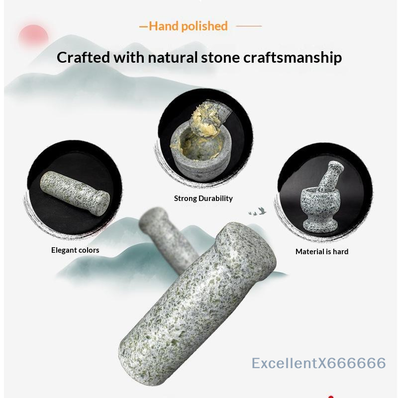 천연 화강암 절구와 막대 세트, 가정용 주방 바에서 향 - Mortar Pestle Granite 리뷰 및 가격