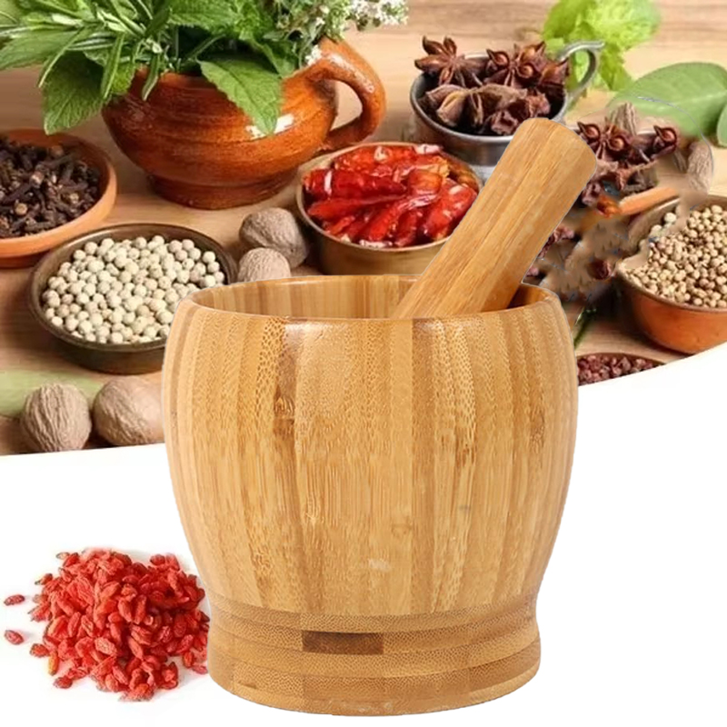 주방 전통 나무 절구와 공이 세트, 나무 향신료 후추  - Mortar Pestle Granite 리뷰 및 가격